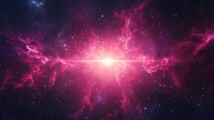 Obraz premium Crimson starlit echo merging with royal gradient darkness. Starlit Echo. Illustration