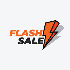 Flash Sale promotional sticker template. Online business campaign mnemonic. Mega sale banner promotion. Flash Sales banner template design for social media and website.