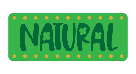 natural lettering with golden dots. vector illustration © sweetberry