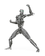 apocalypse cyborg is ready for war action like a comic hero