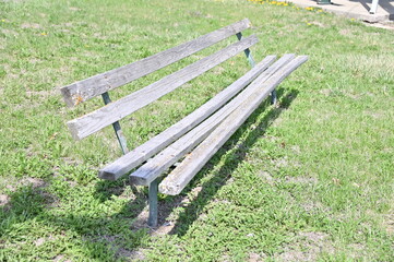 Wooden Park Bench