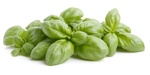 Fototapeta premium Fresh Basil Leaves Closeup. (1)