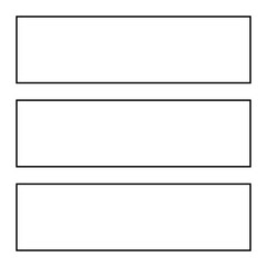 Obraz premium Minimalist Three Horizontal Frames Layout for Design and Infographic Use