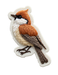 Fototapeta premium Threaded Nature: A Masterpiece Bird Patch