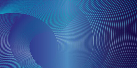Abstract blue background with glowing curved lines. Shiny blue swirl curve lines design. Spiral lines. Geometric oval pattern. Futuristic technology concept. Vector illustration