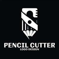Pencil Cutter Vector Logo Design