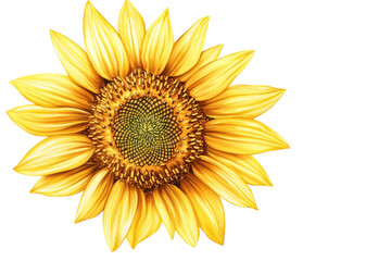 Fototapeta premium A vibrant yellow sunflower with a textured.