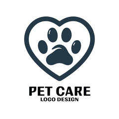 Pet Care Vector Logo Design