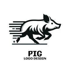 Pig Vector Logo Design © T-Vectors