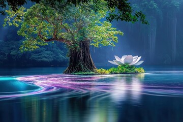 Singapore's ArtScience Museum stands out against the backdrop of the city's impressive skyscrapers