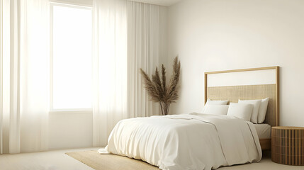 Bright Minimalist Bedroom With Natural Light