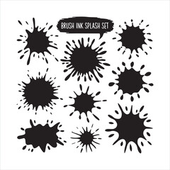 Brush Ink Splash black silhouette
