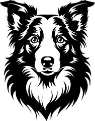 Silhouette Vector illustration of a Dog Head