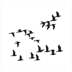 Printable flyingbird black silhouette
