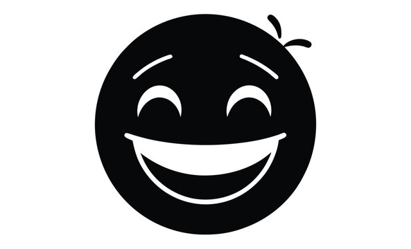 recommend clip art: Winking smiley face silhouette, Winking Smiley Face Emoji Icon Illustration, Simple black-and-white winking smiley face emoji, conveying a playful and cheerful expression, ideal for messaging 