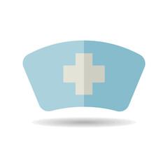 Fototapeta premium Nurse hat vector icon. Medical sign