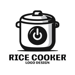 Rice Cooker Vector Logo Design