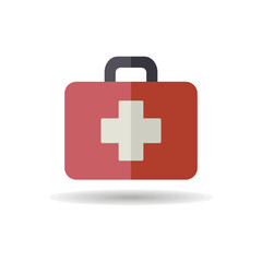 Fototapeta premium First aid kid vector icon. Medical sign