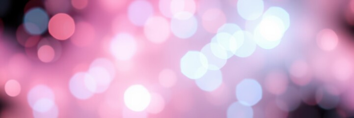 Fototapeta premium Colorful bokeh lights create a dreamy atmosphere during an evening celebration outdoor in a lively city setting