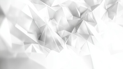 Fototapeta premium Abstract background consisting of triangles in space. Polygonal white background. Plexus effect. 3d rendering.