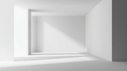 Abstract white background with blank space for design. Square template with white and grey color use for web site and banner design. Business presentation and powerpoint for show case.