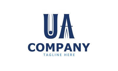 UA U ua initial logo | initial based abstract modern minimal creative logo, vector template image. luxury logotype logo, real estate homie logo. typography logo. initials logo