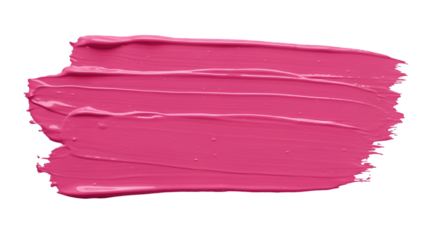 Random pink stroke of pink paint on transparent background PNG, isolated design element 
