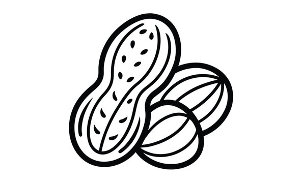 recommend clip art: Peanuts black icon silhouette, Peanuts black silhouette, Peanut clipart, Peanut icon 