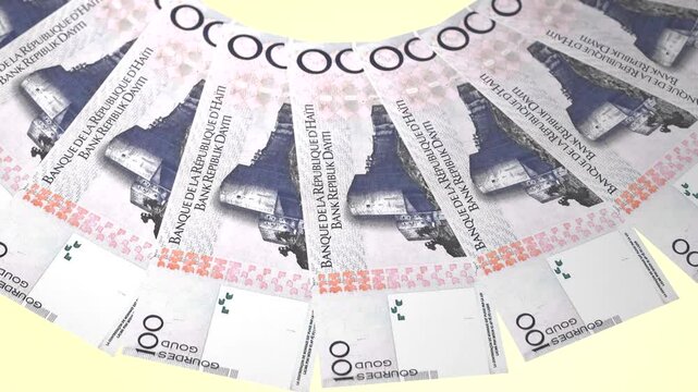 Pleasing Looping Design 100 Gourde Curency of Haiti
