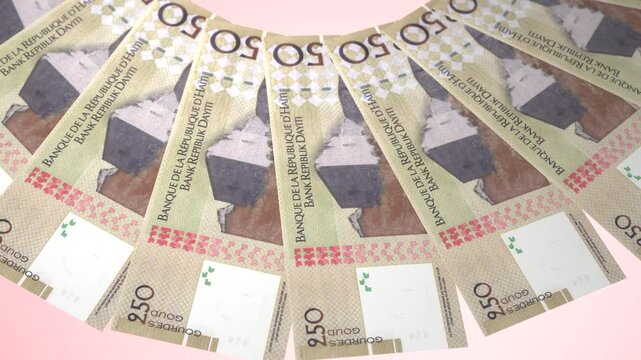 Pleasing Looping Design 250 Gourde Curency of Haiti