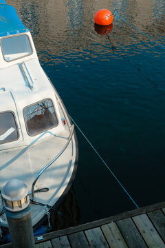 Boat on the dock. Copenhagen, Denmark. 
