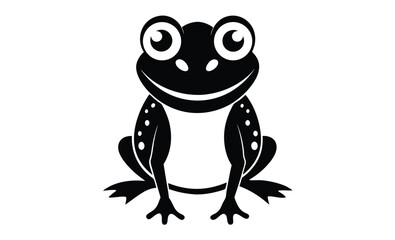 Tom jerry style frog silhouette, Tom jerry style frog cartoon, Outline frog, Frog coloring page for kids 