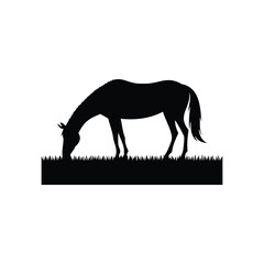 silhouette of a horse