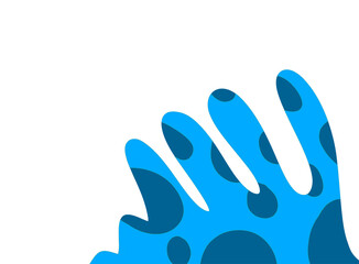 blue hand print