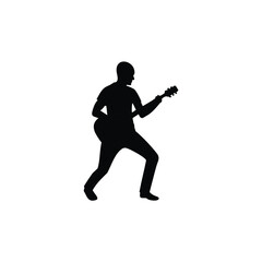 silhouette of a man with a guitar