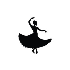 silhouette of a ballerina