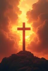 Holy cross symbolizing the death and resurrection of Jesus Christ