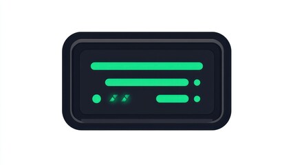 Obraz premium Abstract Digital Interface with Green Elements and Placeholder Text