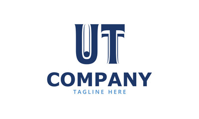 UT U ut initial logo | initial based abstract modern minimal creative logo, vector template image. luxury logotype logo, real estate homie logo. typography logo. initials logo