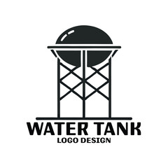 Water Tank Vector Logo Design