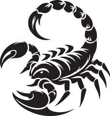 Scorpion silhouette icon vector art illustration