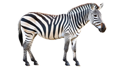 Fototapeta premium zebra on white background