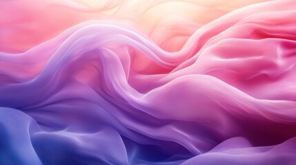 Obraz premium Soft, flowing pastel fabric drapes, gradient colors