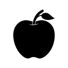 Apple Icon - Black Silhouette
