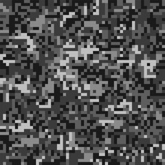 Pixel Camouflage Seamless Pattern. Urban Digital Camo