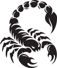 Scorpion silhouette icon vector art illustration