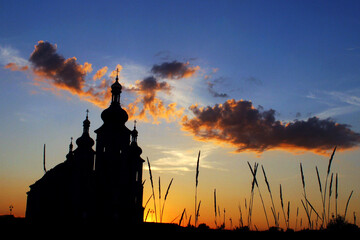 Cathedral of the Transfiguration church in sunset