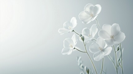Obraz premium White flowers in vase. Isolated white flowers on white background. A transparent cutout of a giraffe on a background. A vase filled with white lifestyle flowers.