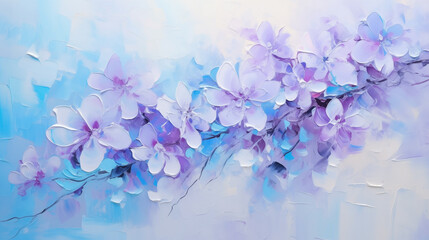 Beautiful flower art with pastel colors creating a serene background view