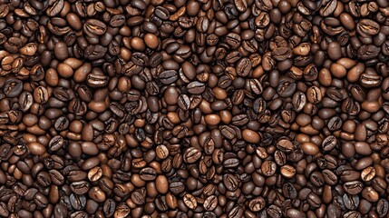 Fototapeta premium Aromatic Coffee Bean Extravaganza, A visually rich tapestry of roasted coffee beans